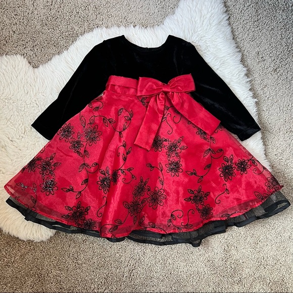 Blueberi Blvd Velvety Long-sleeve Holiday Dress | 2T - Picture 1 of 12